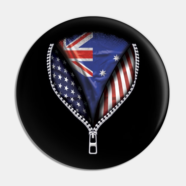 Australian Flag  Australia Flag American Flag Zip Down - Gift for Australian From Australia Pin by Country Flags