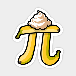 Banana Cream Pie Pi Day Magnet