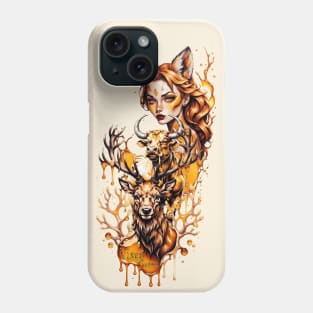 Vixen Stag and Bull Honey dripper Phone Case