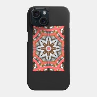 Living Coral Pantone Colour of the Year 2019 pattern decoration with neoclassical architecture Phone Case