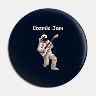 Astronaut playing guitar Pin