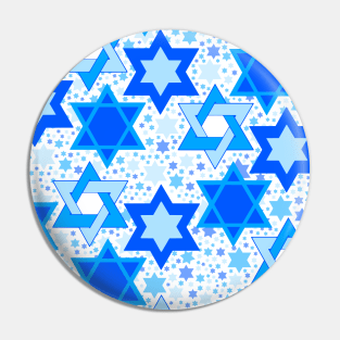 Star of David Blue Cluster Pin