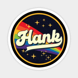 Hank // Rainbow In Space Vintage Style Magnet