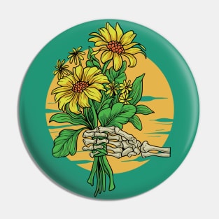 Death Brings Flowers Pin