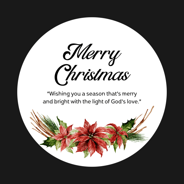 Merry Christmas Round Sticker 27 by LD-LailaDesign