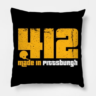 412 Made in Pittsburgh | Vintage Retro Distressed Gift Pillow