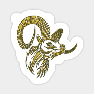 1991-1992, Golden Ram | Metal Ram Magnet