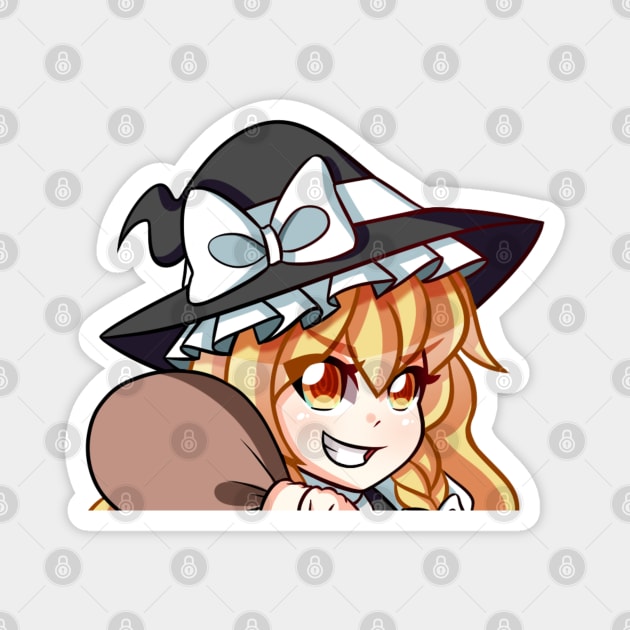 Marisa Kirisame "Borrowing" Magnet by colorful-kitten