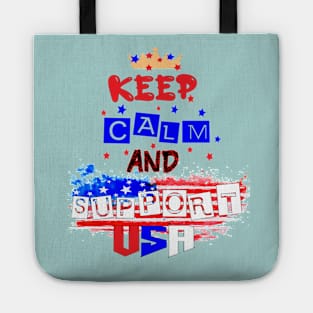 Keep calm and support USA Tote