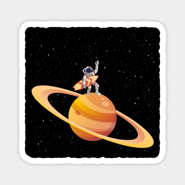 Space With Surfing Magnet by HALLSHOP