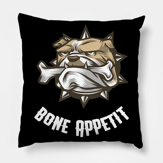 Bone Appetit Pillow by All The Teez