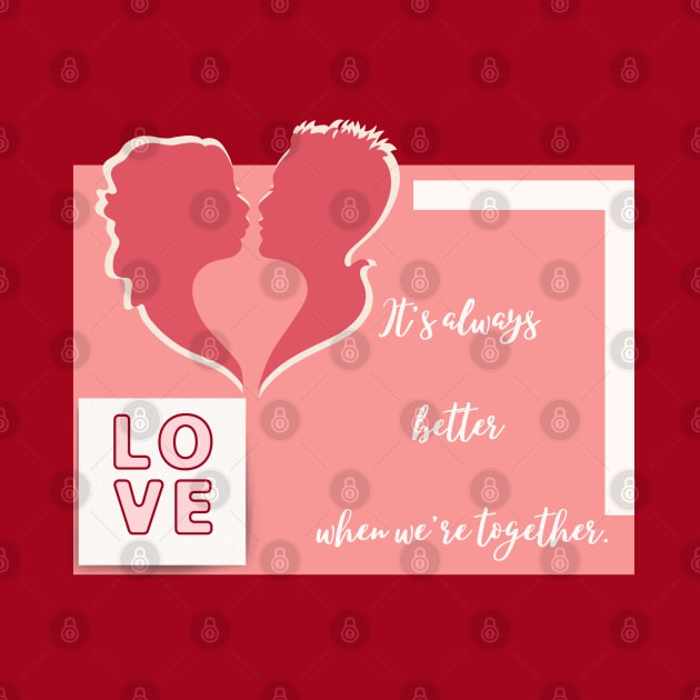 Better together couples love valentines day gifts by O.M design