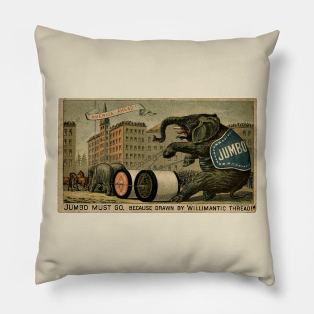 Vintage Jumbo Thread Sign Pillow by Dorcas