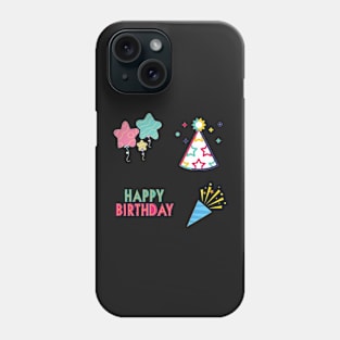 Happy Birthday 4 pk Stickers Collection Phone Case