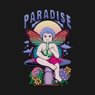 Psychedelic Trippy Mushroom Paradise T-Shirt