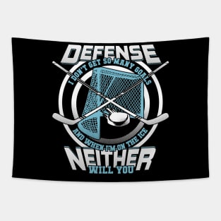 Ice Hockey Defense Defender Gift Tapestry