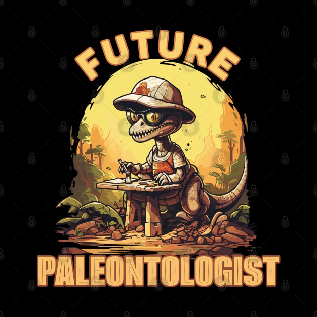 Future Paleontologist Funny Cartoon Dinosaur Design by DanielLiamGill