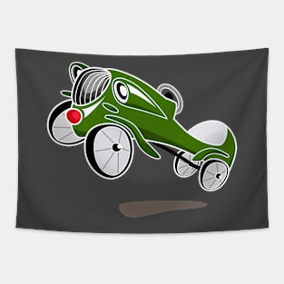 Green Paddle Car Tapestry