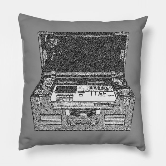 Vintage portable cassette recorder Pillow by 4nObjx