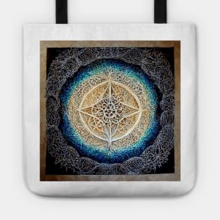 Metatron Fractal Mandala Zentangle Tote