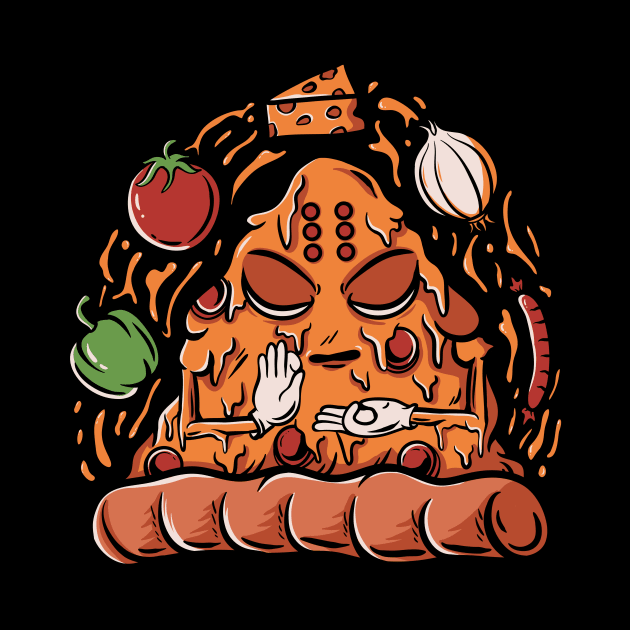 Pizza buddha by PlasticGhost