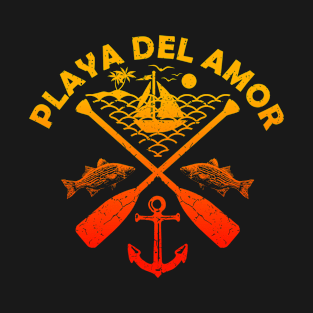 Playa Del Amor Beach, Mexico, Boat Paddle T-Shirt