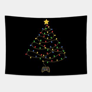 Christmas Lights Game Controller Tapestry