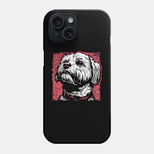 Retro Art Maltese Dog Lover Phone Case