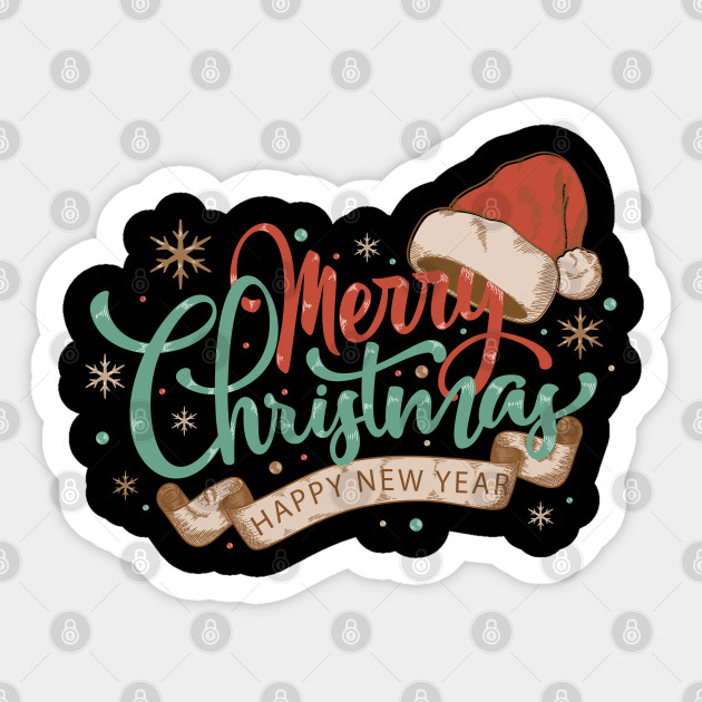 Merry Christmas family Plaid Graphic Christmas Letter Printed Short Sleeve Casual Sticker Sticker Tops - Merry Christmas - Sticker