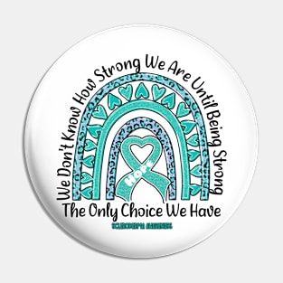 Scleroderma Awareness Awareness - rainbow leopard ribbon strong Pin