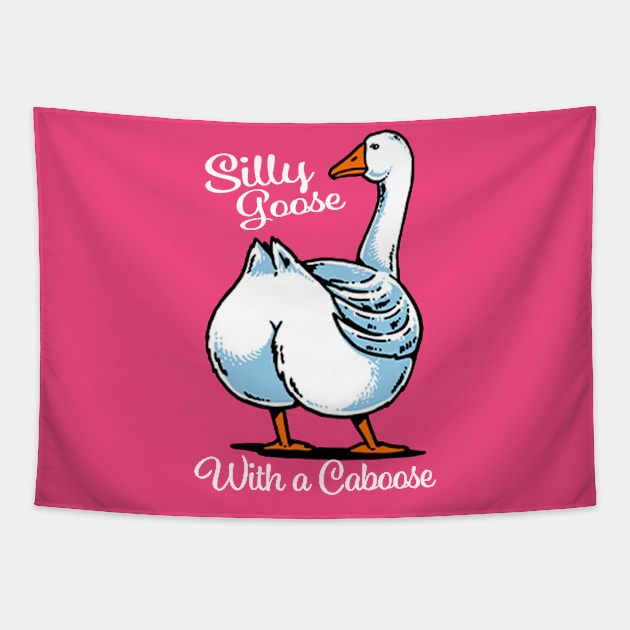 Silly Goose With A Caboose Funny Tapestry by Travis ★★★★★