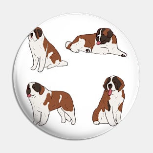 Saint Bernard illustration pack Pin