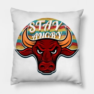 Stay Hungry Stay Humble bull T-shirt vintage Clothing Baseball Tee online Gifts Pillow