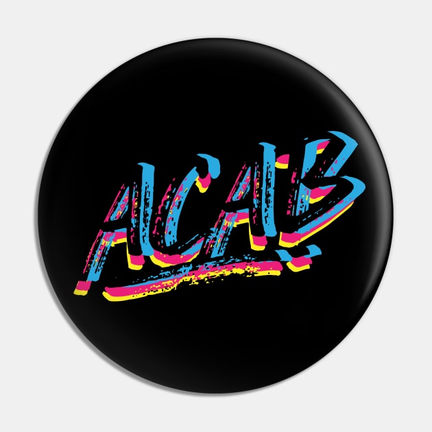 ACAB Graffiti - All Cops Are Bastards Pin by LaBearDod