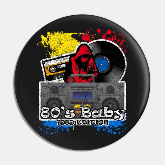 80's Baby Retro Hip Hop T Shirt Pin by TheAparrelPub