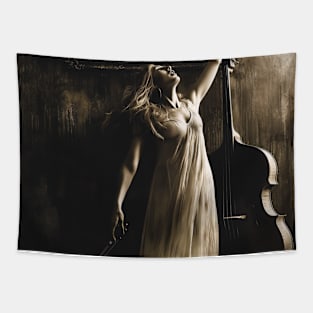 Artist and cello music Graphic T-shirt 01 Tapestry