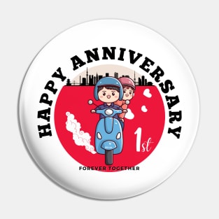 1st Happy Anniversary Pin