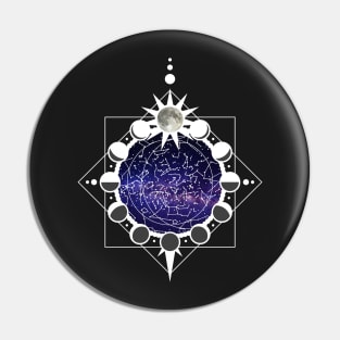 Constellations and Lunar Phases Pin