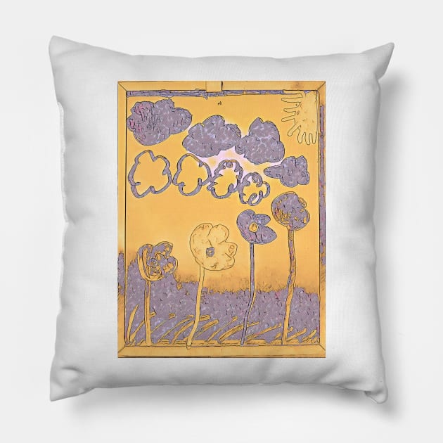 Sunny Day Painting Pillow by Tovers