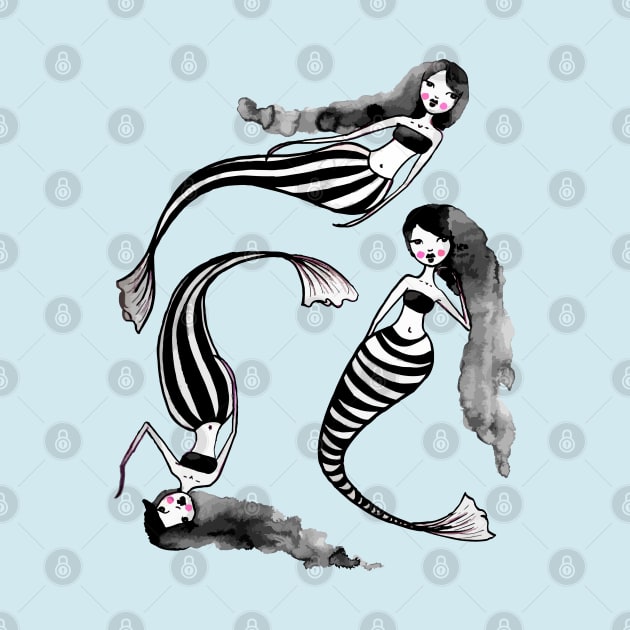 Drifting Along The Currents - Striped Mermaids 2 0f 2 by LittleMissTyne