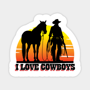 I Love Cowboys v8 Magnet