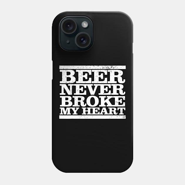 Mens Funny Retro vintage beer never broke my heart beer gifts Phone Case by lohstraetereva