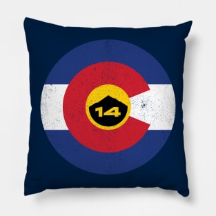 Colorado 14er Flag Roundel Pillow