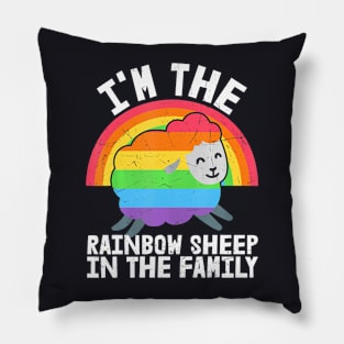 The Rainbow Sheep In The Family Proud Gay Lesbian Lgbt Pride Pillow