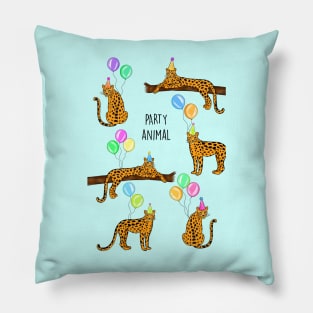 Party animal (blue) Pillow