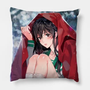 Higurashi Kagome Anime Watercolor Pillow