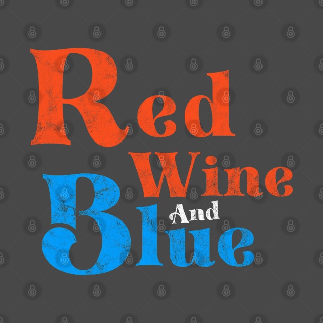 Red wine and blue Patriotic USA, 4th of July celebration 2022 by Theretrotee