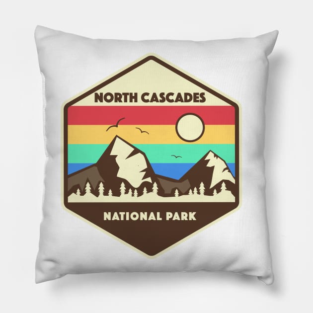 North Cascades National Park Pillow by roamfree