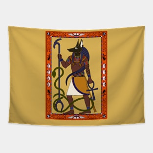 Anubis - Egyptian God - Coloured Tapestry