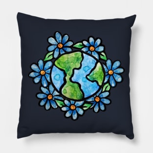 Floral Earth Day Pillow